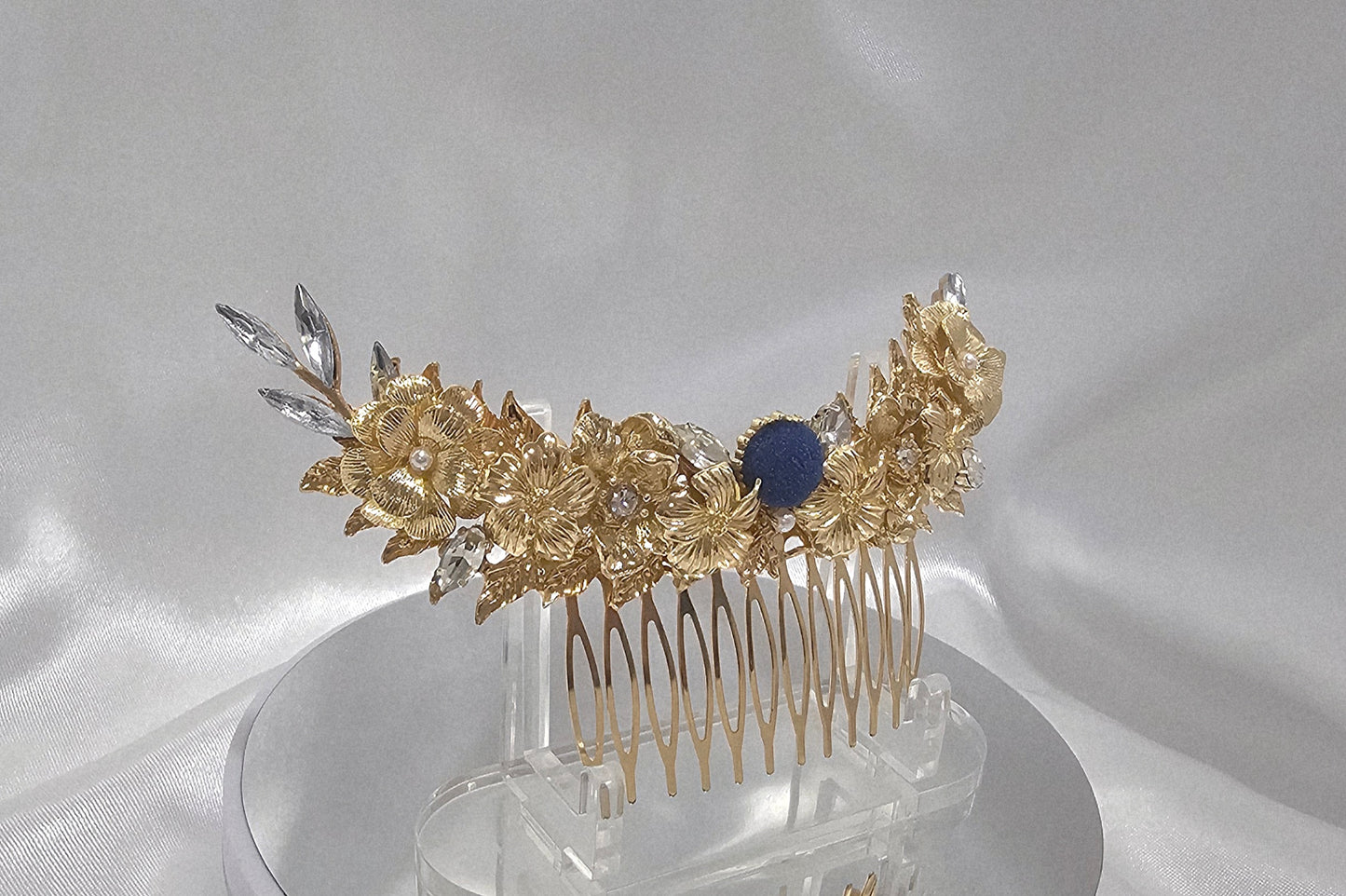 Midnight Golden Petals Headpiece