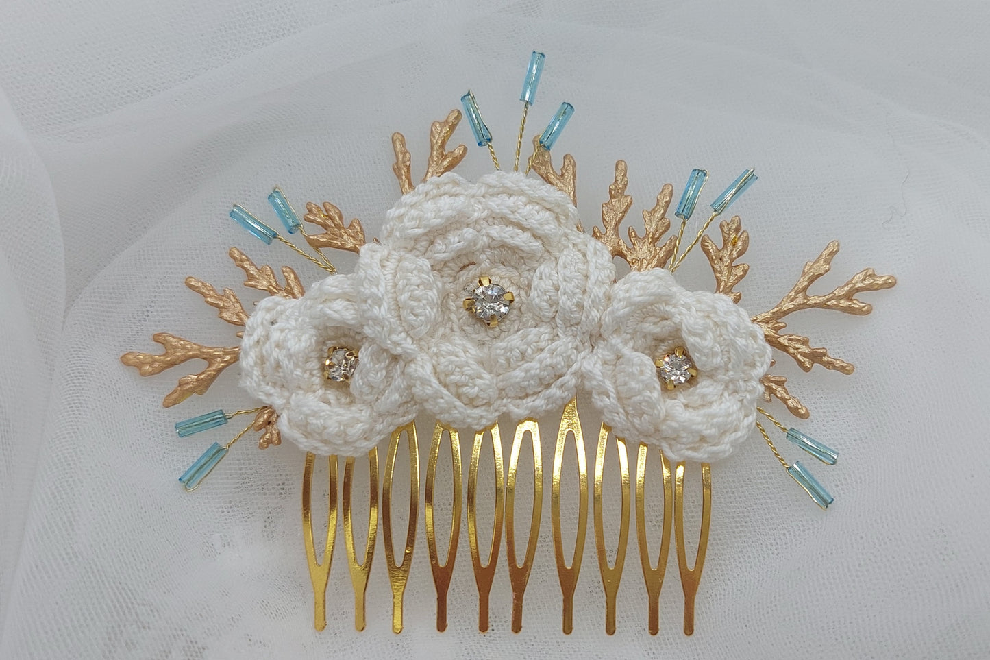 Crochet White Rose