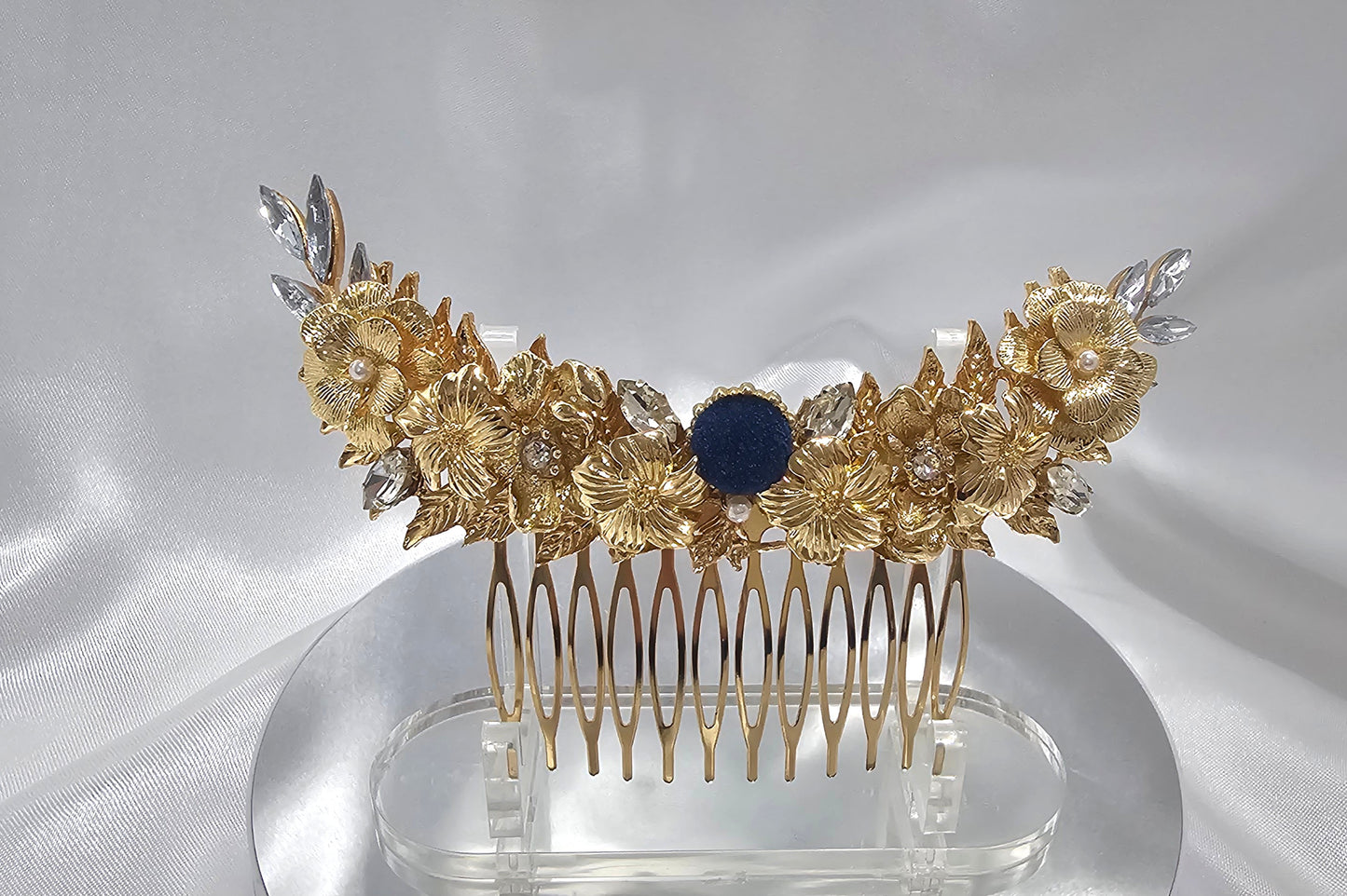 Midnight Golden Petals Headpiece